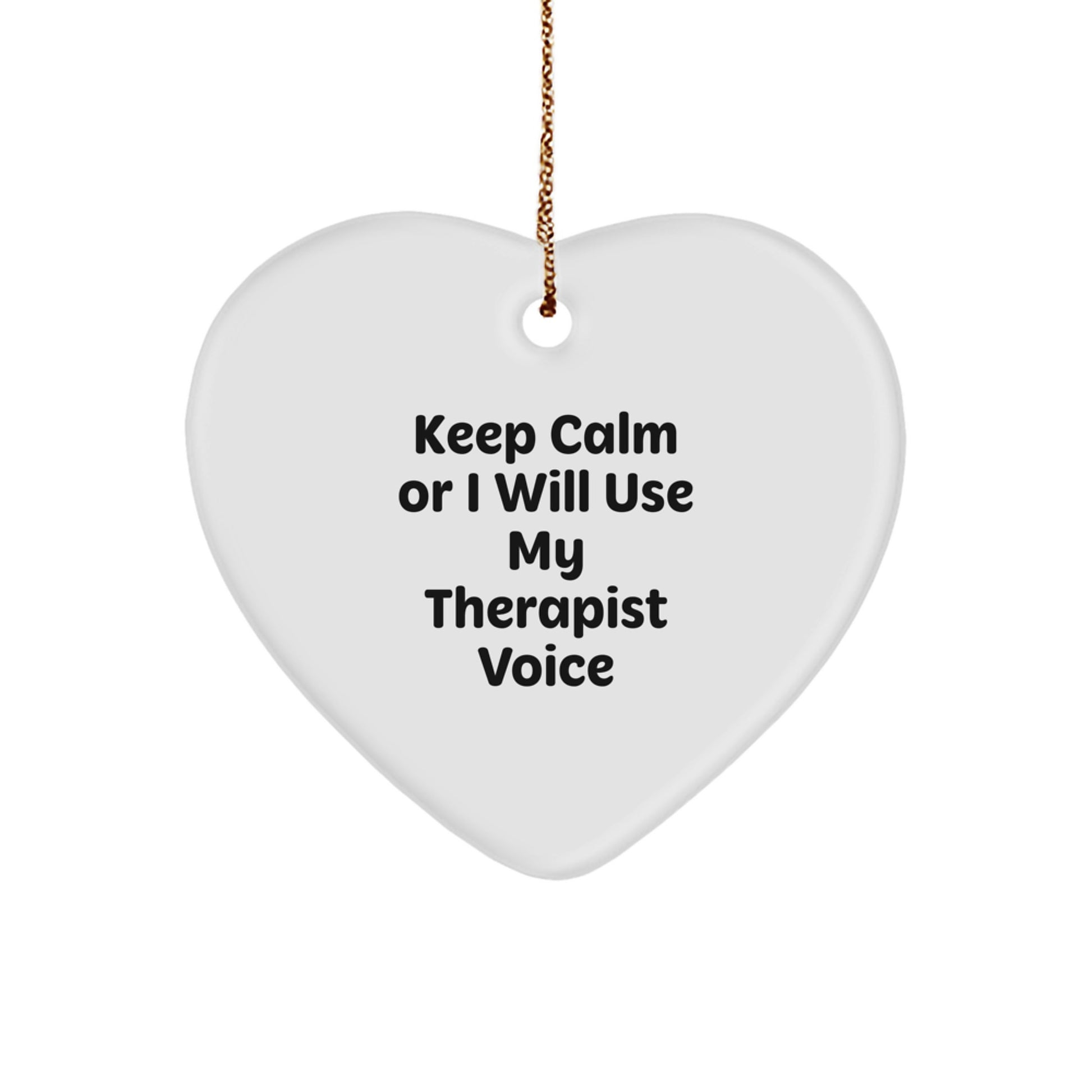 Gifts from Friends to Therapist Christmas Unique Ornaments Funny Heart Shaped Quotes - Image 1
