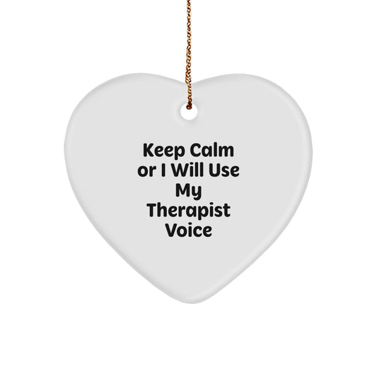 Gifts from Friends to Therapist Christmas Unique Ornaments Funny Heart Shaped Quotes - Image 1