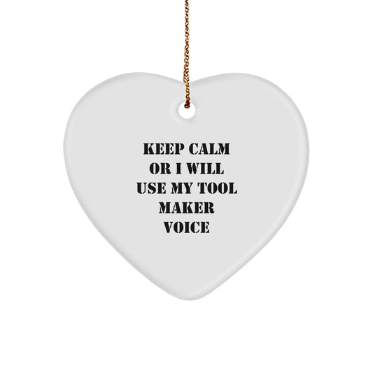 Funny Tool Maker Heart Ornament Gifts from Men to Friends and Family - Unique Christmas Unique Gifts for Tool Makers - Image 1