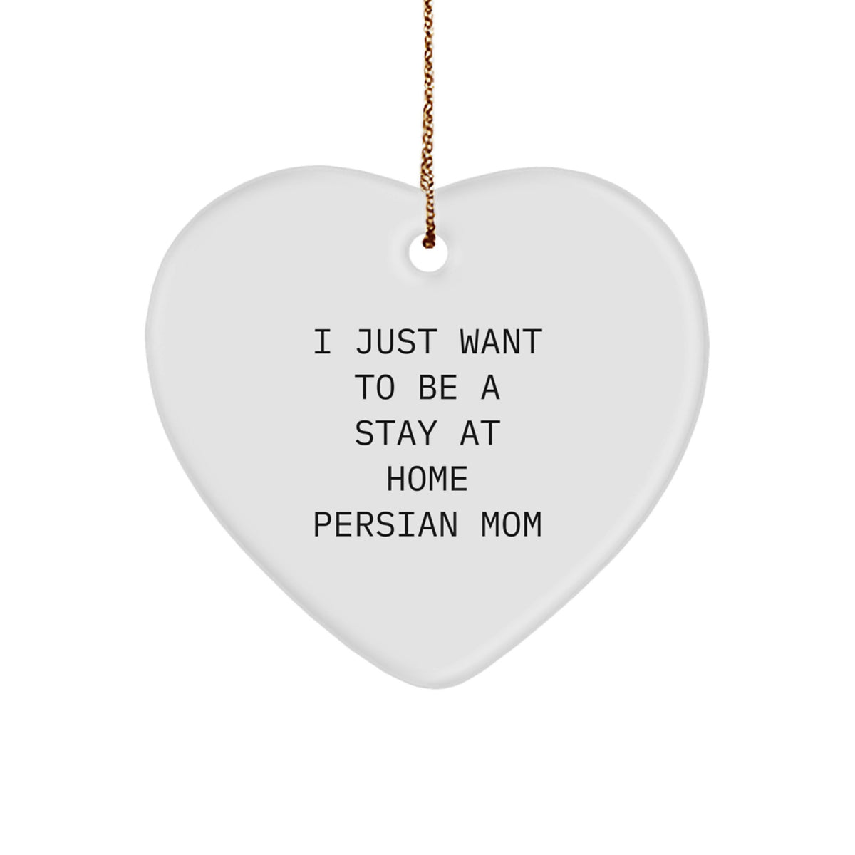 Funny Persian Cat Mom Gifts from Friends - Heart Ornament for Christmas Unique Presents - Image 1