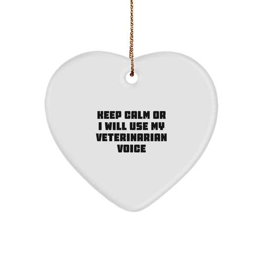 Funny Veterinarian Gifts, Heart Ornament for Christmas Unique Gifts from Men to Women, Friends, Coworkers, Family - Image 1