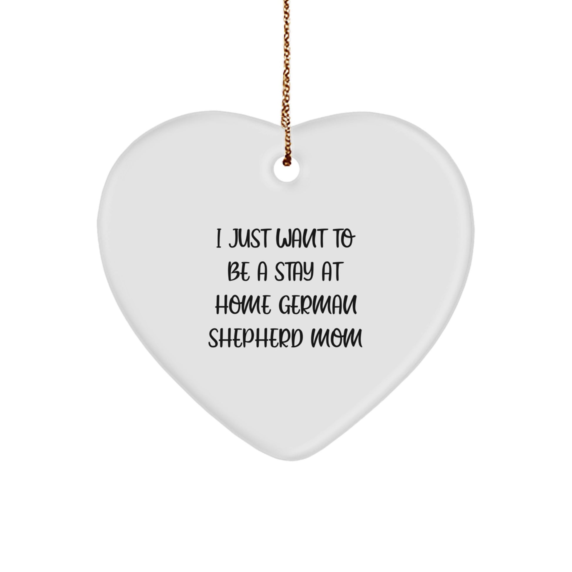 German Shepherd Dog Mom's Heart Ornament Gifts from Friends and Family for Christmas - Image 1
