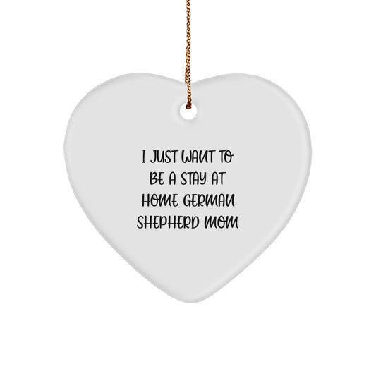 German Shepherd Dog Mom's Heart Ornament Gifts from Friends and Family for Christmas - Image 1