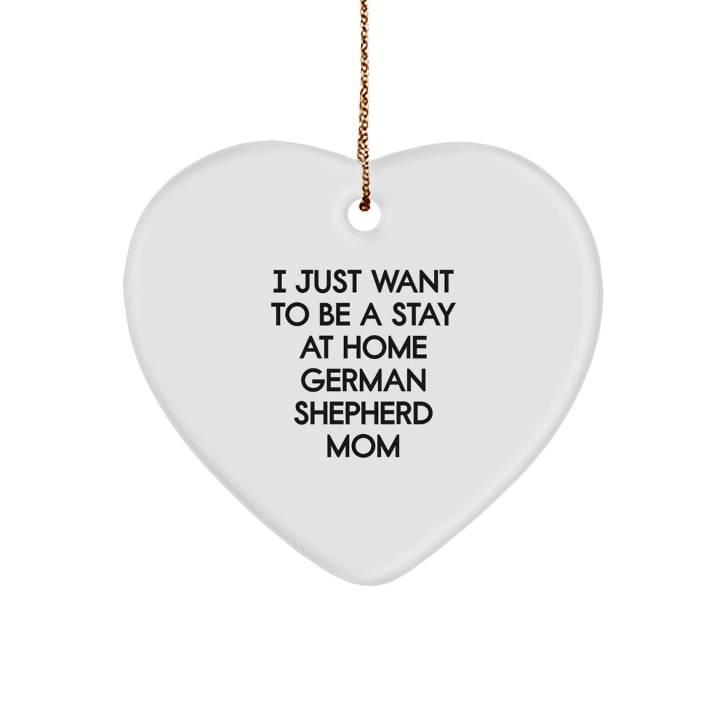 German Shepherd Dog Mom Heart Ornament Gifts from Family, Perfect Christmas Unique Gift for German Shepherd Lover Mom - Image 1