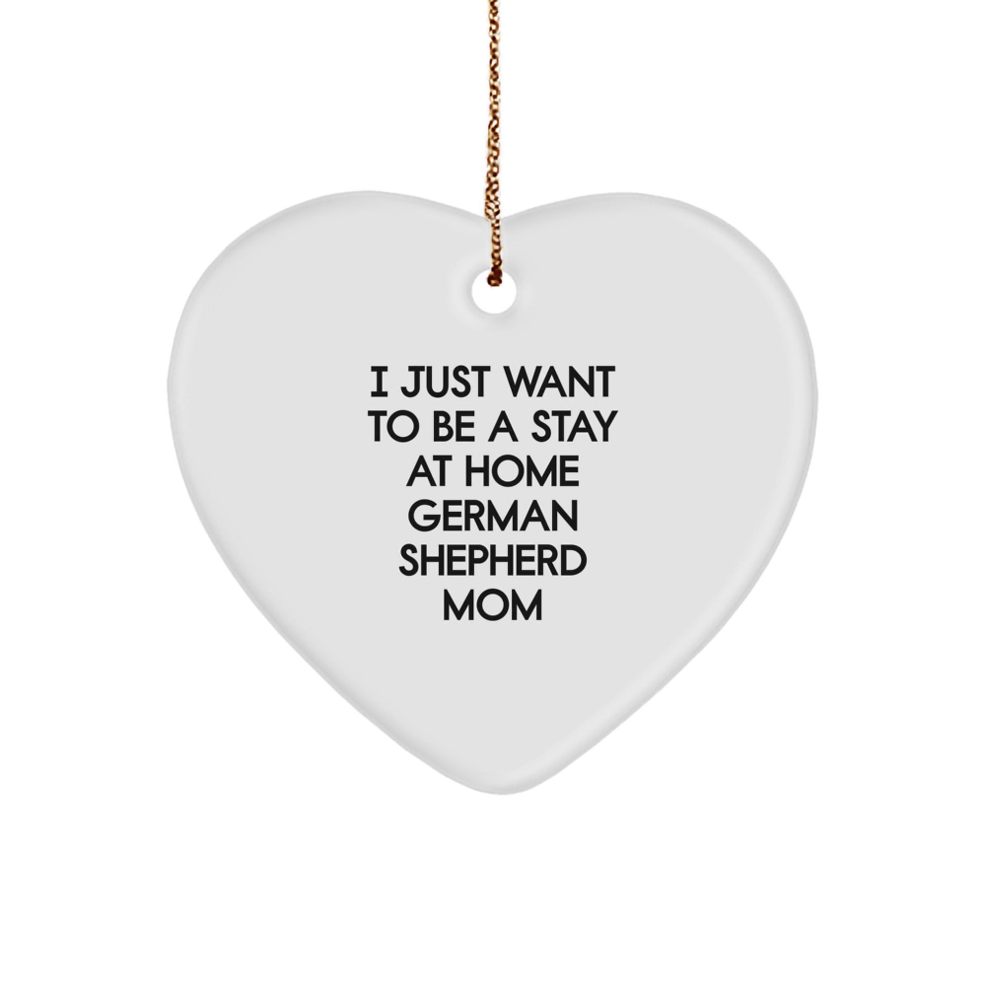 German Shepherd Dog Mom Heart Ornament Gifts from Family, Perfect Christmas Unique Gift for German Shepherd Lover Mom - Image 1