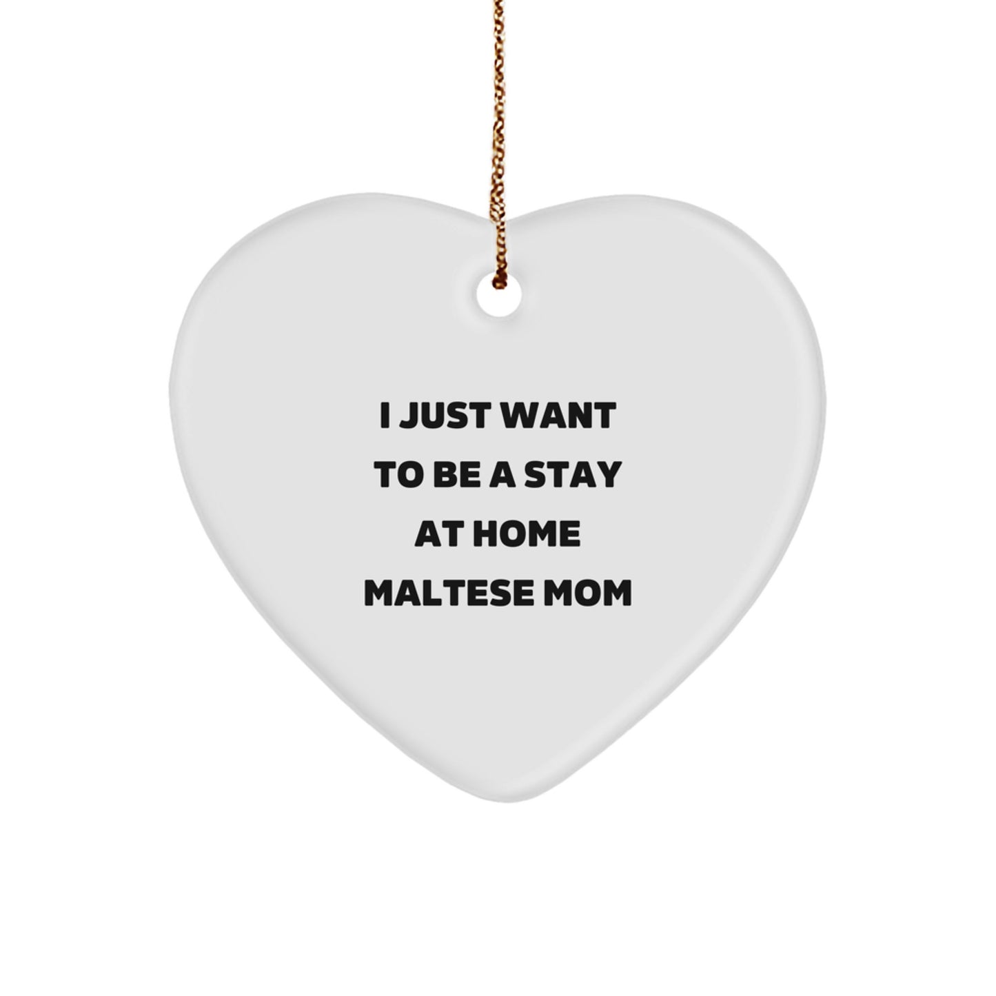 Funny Maltese Dog Mom Gifts from Friends for Maltese Dog Lovers, Heart Christmas Unique Gifts for Maltese Dog Owners - Image 1