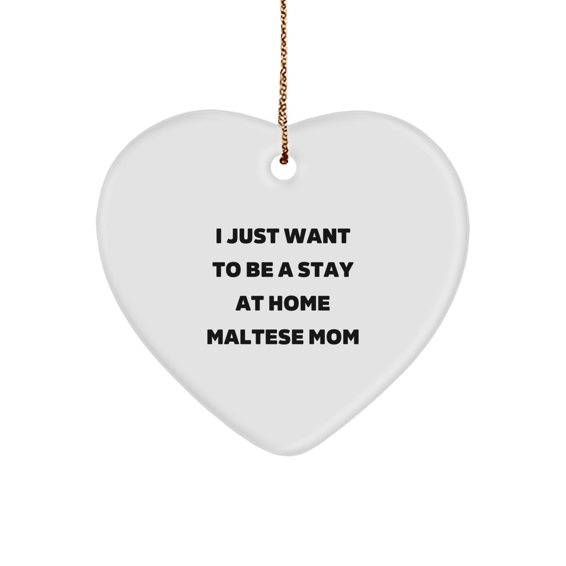 Funny Maltese Dog Mom Gifts from Friends for Maltese Dog Lovers, Heart Christmas Unique Gifts for Maltese Dog Owners - Image 1