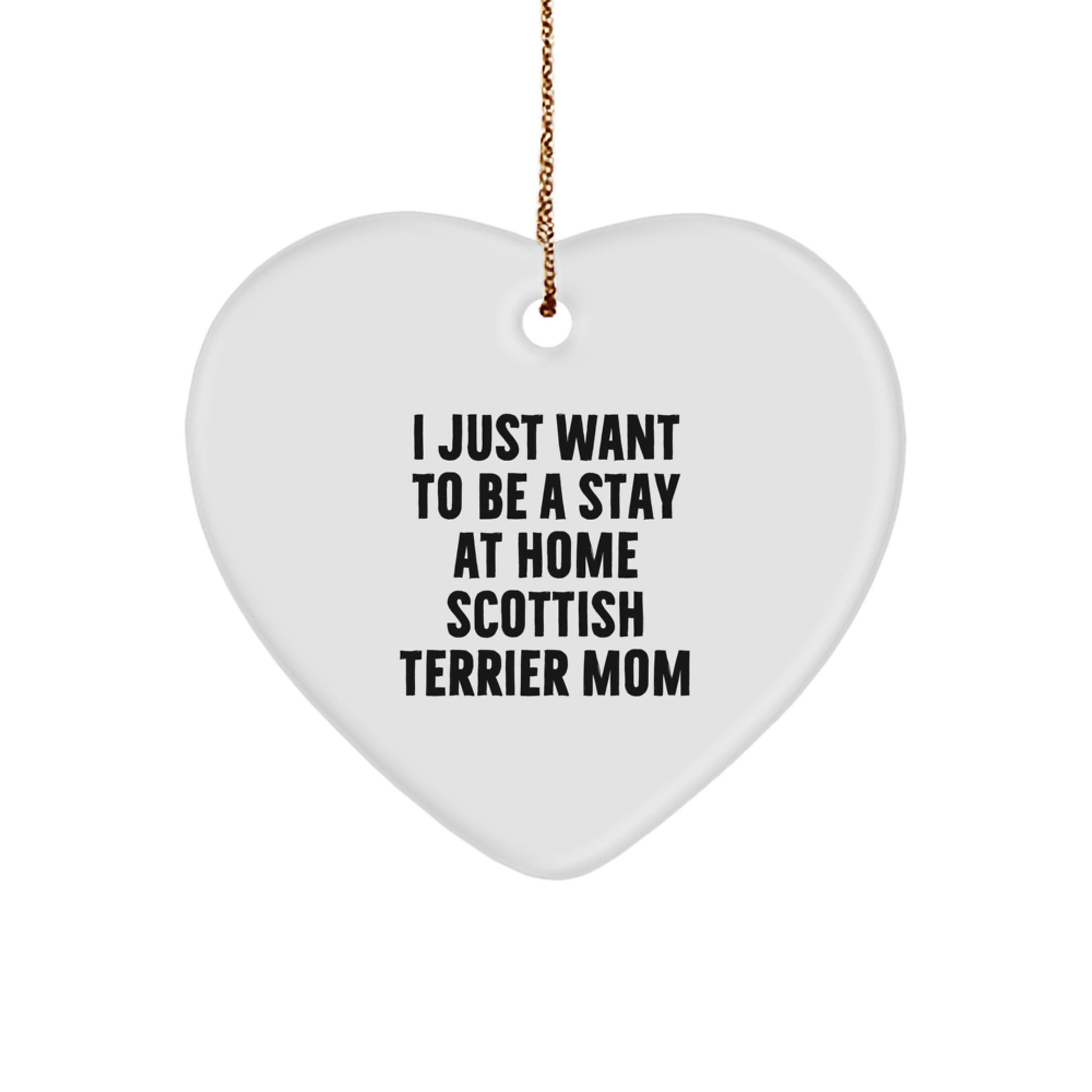 Funny Scottish Terrier Dog Mom Heart Ornament Gifts from Family for Christmas Unique - Image 1