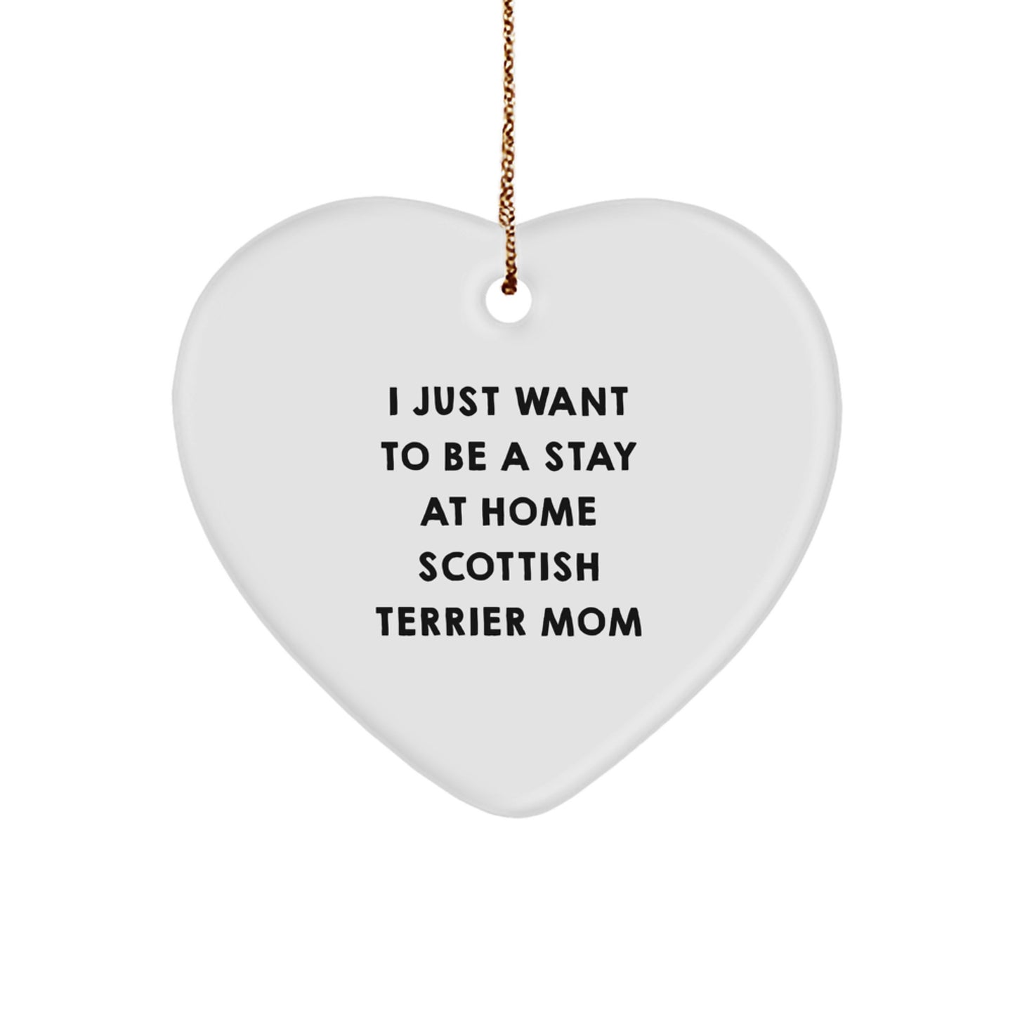 Funny Scottish Terrier Dog Mom Heart Ornaments Gifts from Mom to Scottish Terrier Dog Lover Christmas Unique - Image 1