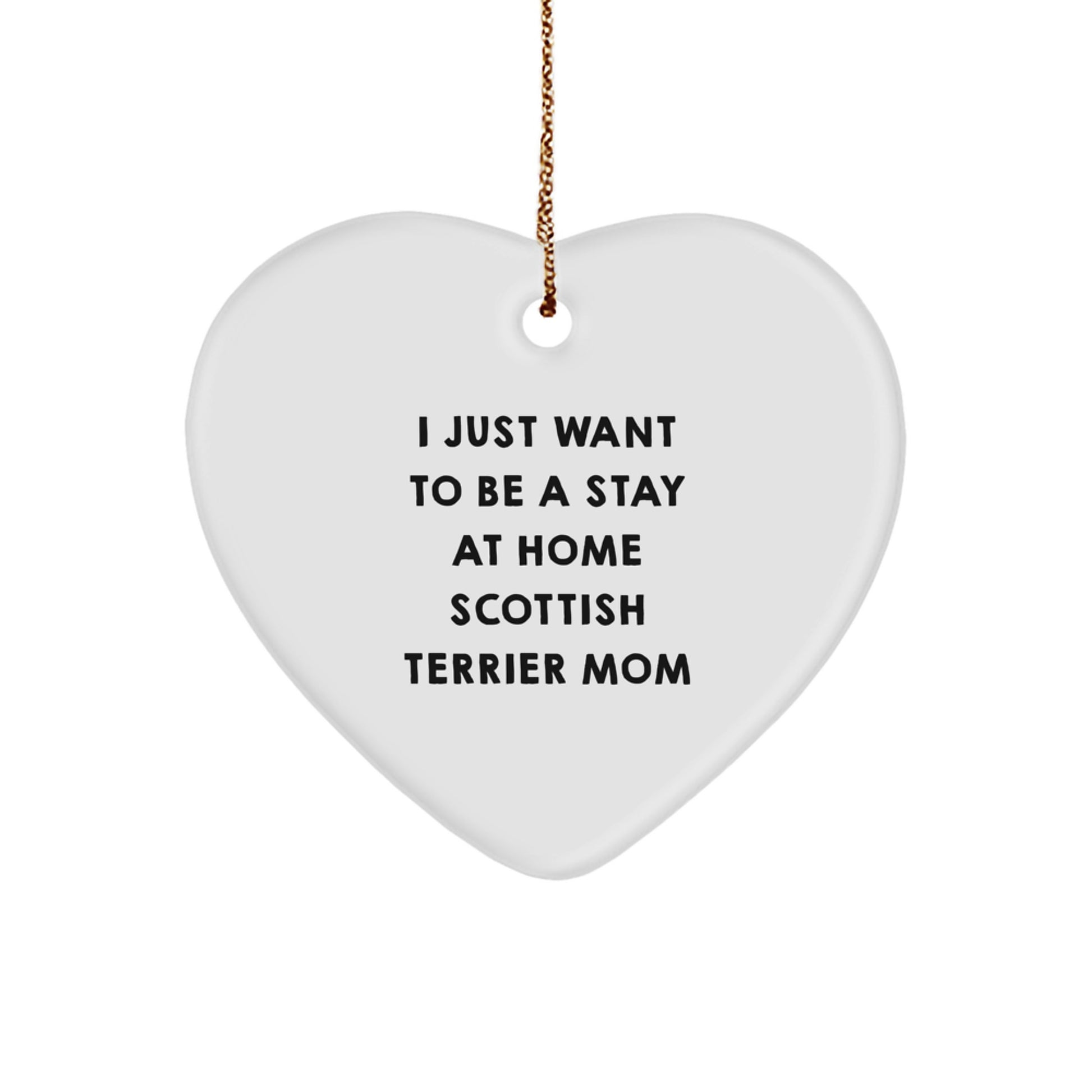 Funny Scottish Terrier Dog Mom Heart Ornaments Gifts from Mom to Scottish Terrier Dog Lover Christmas Unique - Image 1