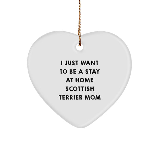 Funny Scottish Terrier Dog Mom Heart Ornaments Gifts from Mom to Scottish Terrier Dog Lover Christmas Unique - Image 1