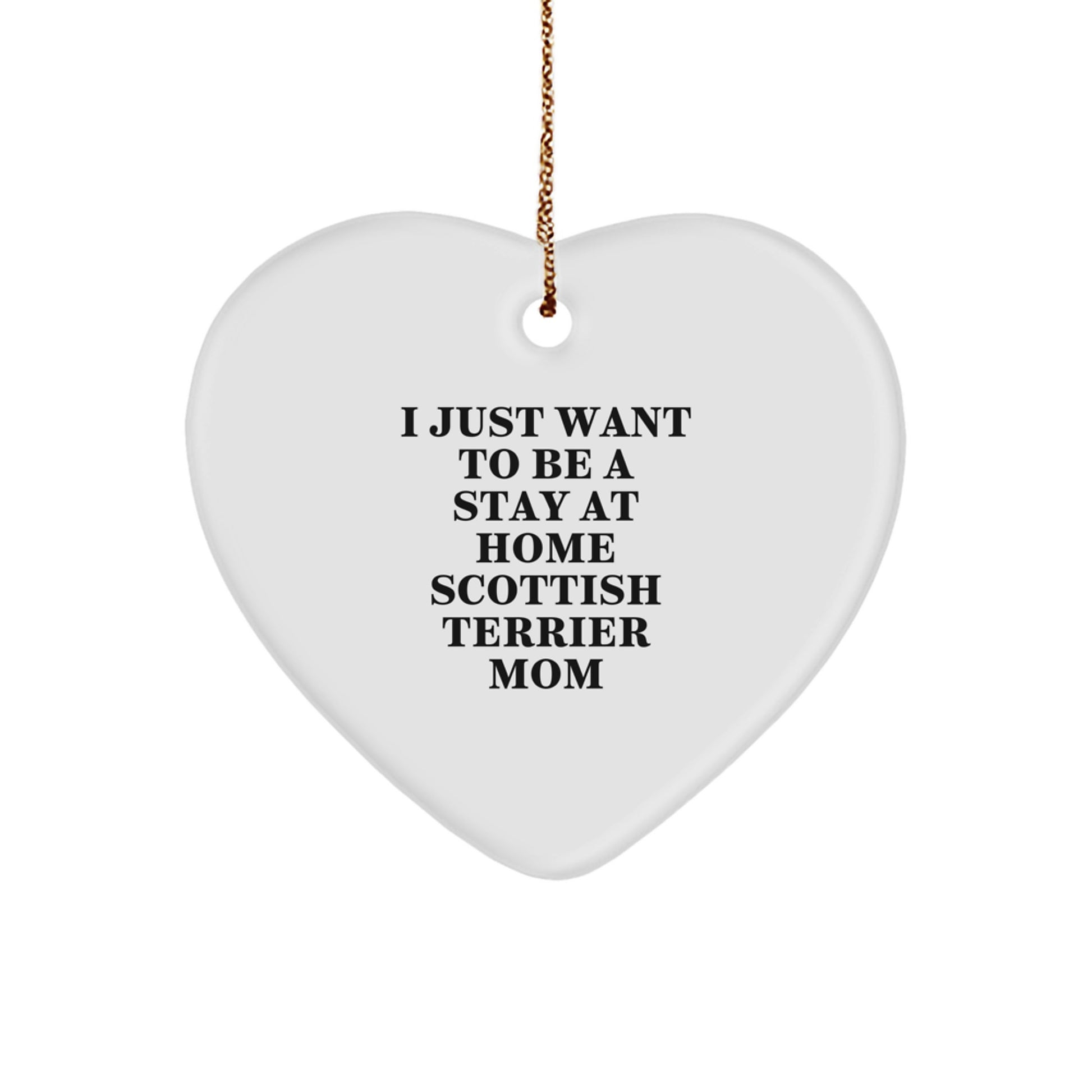 Funny Scottish Terrier Dog Heart Ornament Gifts from Friends for Scottish Terrier Mom Christmas Unique - Image 1