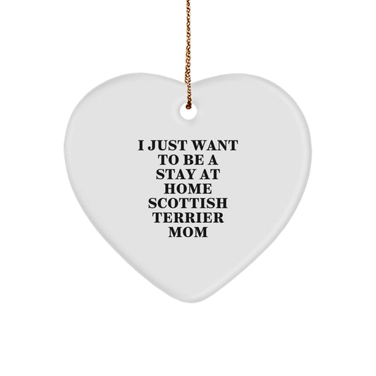 Funny Scottish Terrier Dog Heart Ornament Gifts from Friends for Scottish Terrier Mom Christmas Unique - Image 1