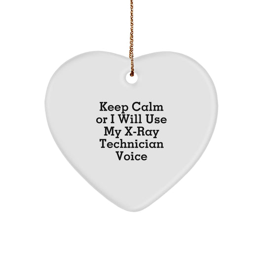Funny X-Ray Technician Gifts from Men to Women - Heart Ornament for X-Ray Technician Friends Coworkers - Image 1