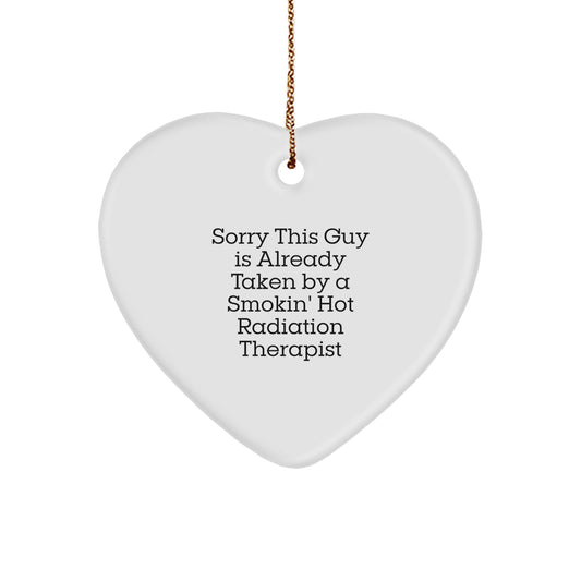 Funny Radiation Therapist Gift, Heart Ornament for Radiation Therapist, Gifts from Men to Women, Radiation Therapist Christmas Unique Gifts - Image 1
