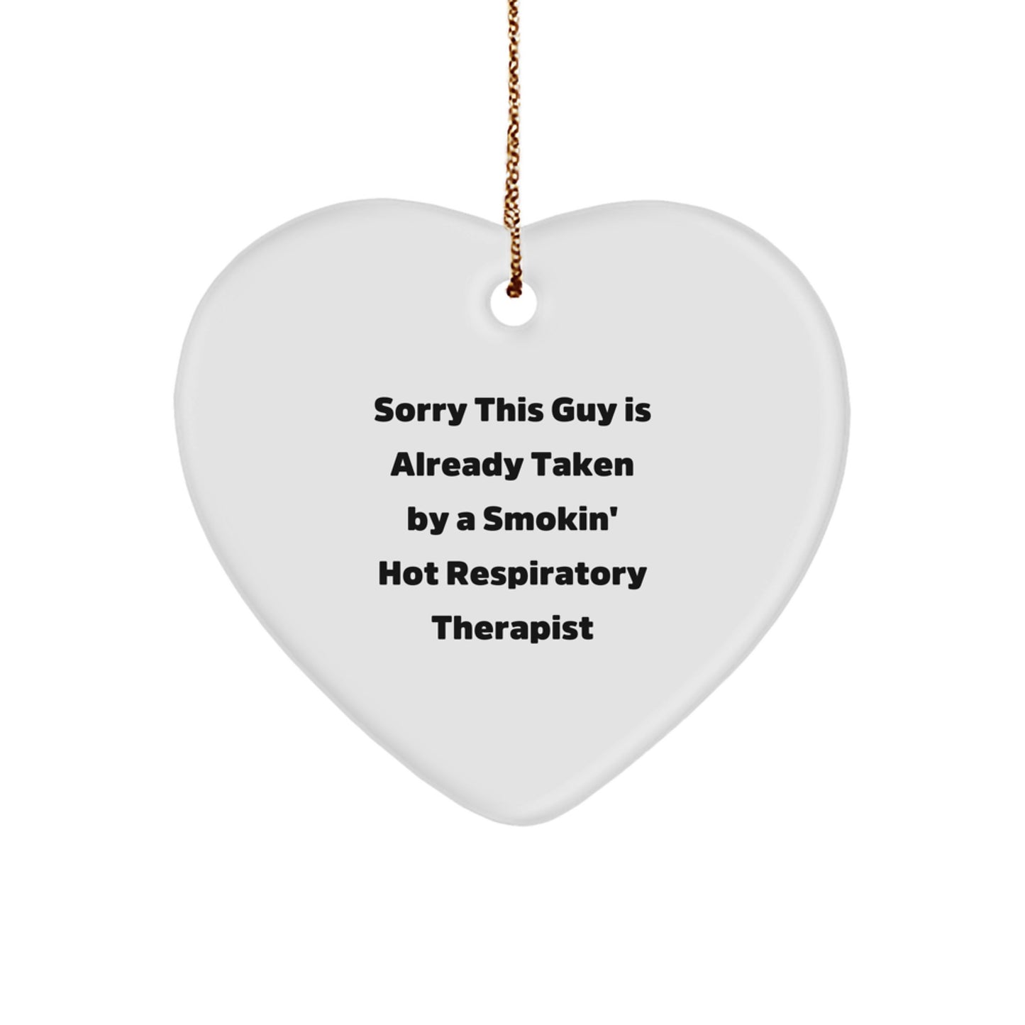 Funny Gifts for Respiratory Therapist Heart Ornament, Handcrafted Heart Shaped, Respiratory Therapist Christmas Unique Gifts from Friends and Family - Image 1