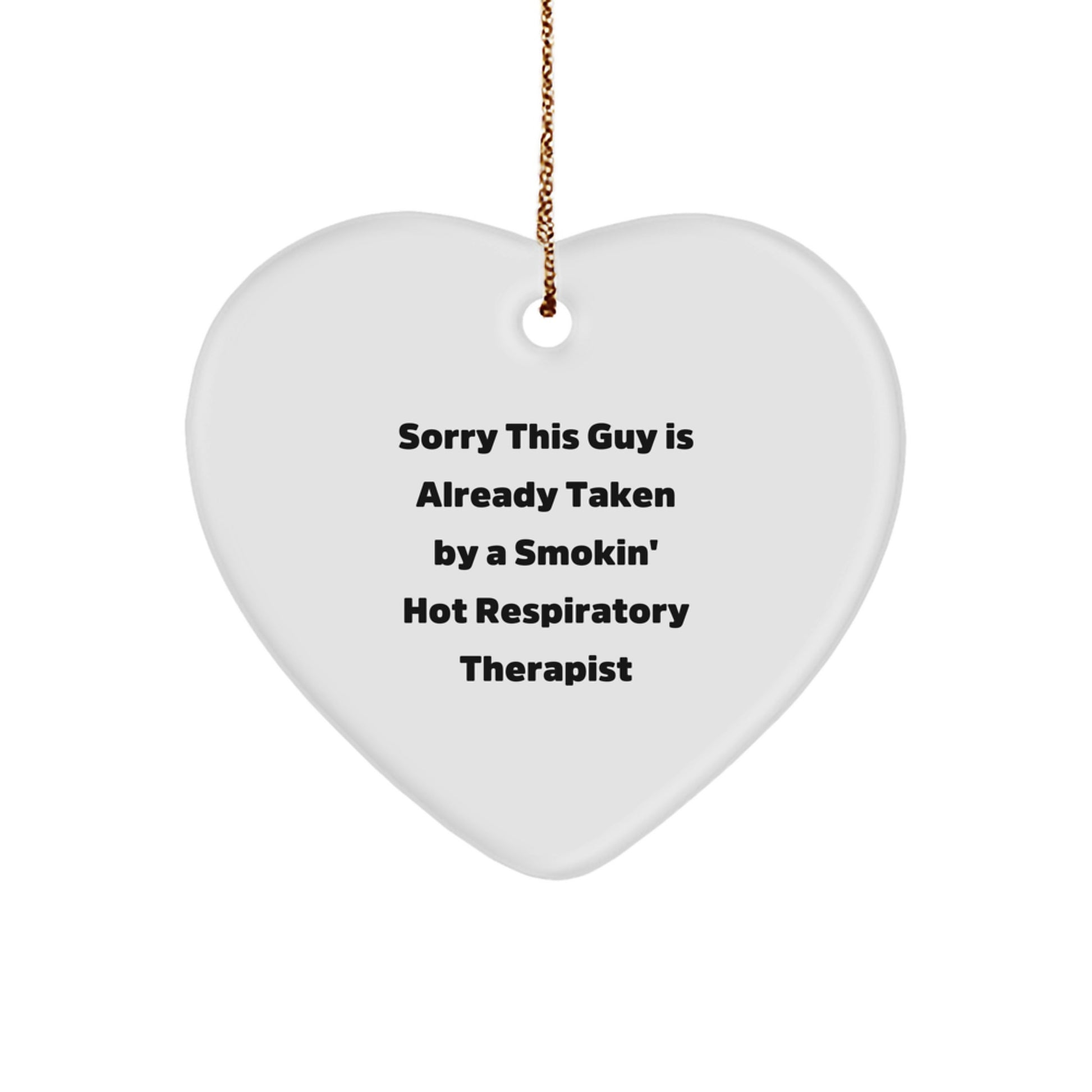 Funny Gifts for Respiratory Therapist Heart Ornament, Handcrafted Heart Shaped, Respiratory Therapist Christmas Unique Gifts from Friends and Family - Image 1