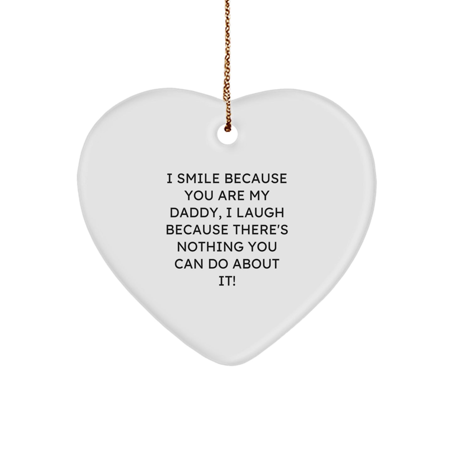 Funny Daddy Heart Ornament Gifts from Family for Men, Unique Christmas Father's Day Present - Image 1