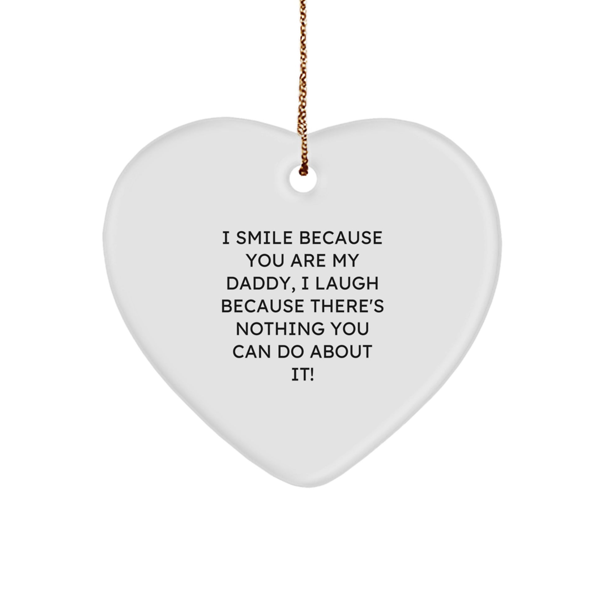 Funny Daddy Heart Ornament Gifts from Family for Men, Unique Christmas Father's Day Present - Image 1