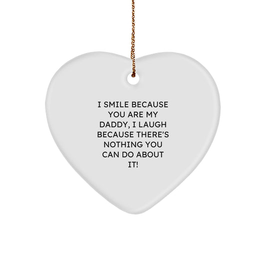Funny Daddy Heart Ornament Gifts from Family for Men, Unique Christmas Father's Day Present - Image 1