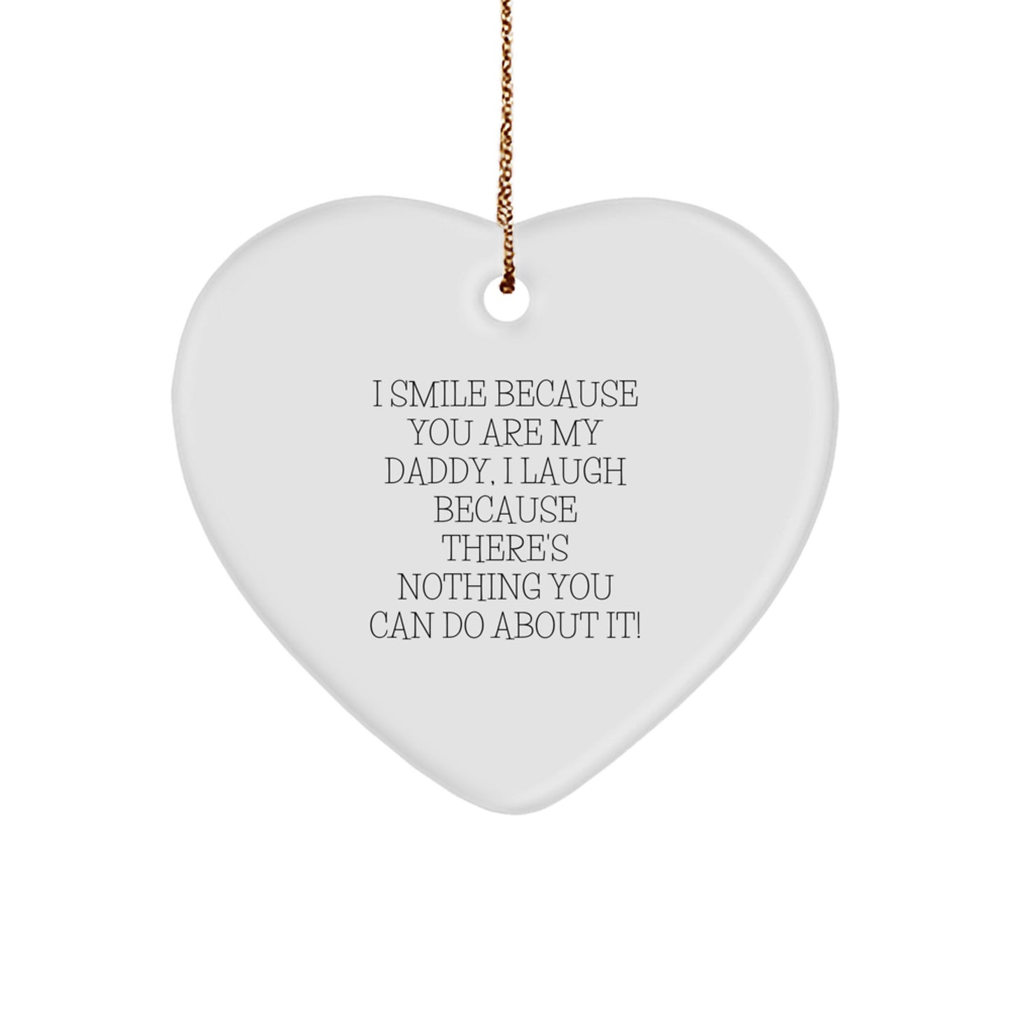 Funny Daddy Heart Ornament Gifts from Men for Daddy on Christmas Unique - Image 1