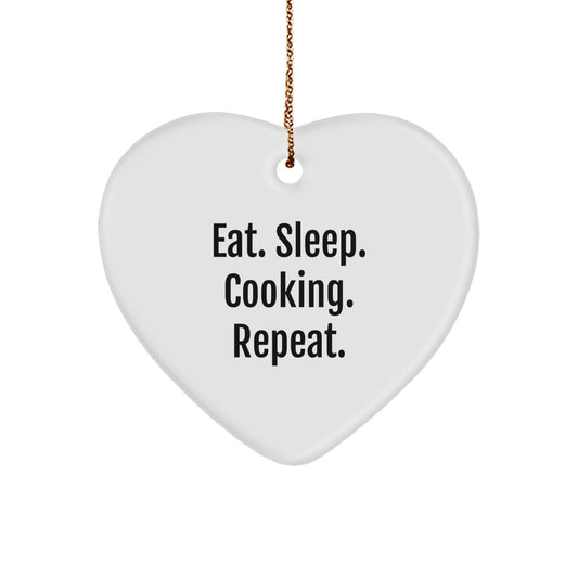 Funny Cooking Enthusiast Heart Ornament Gifts from Friends and Family for Men and Women This Christmas Unique - Image 1