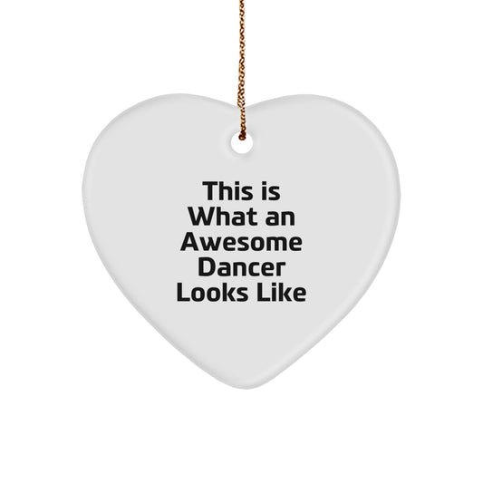 Funny Dancer Gifts for Dancers - Inspirational Heart Ornament, Christmas Unique Gifts from Friends to Dancers - Image 1