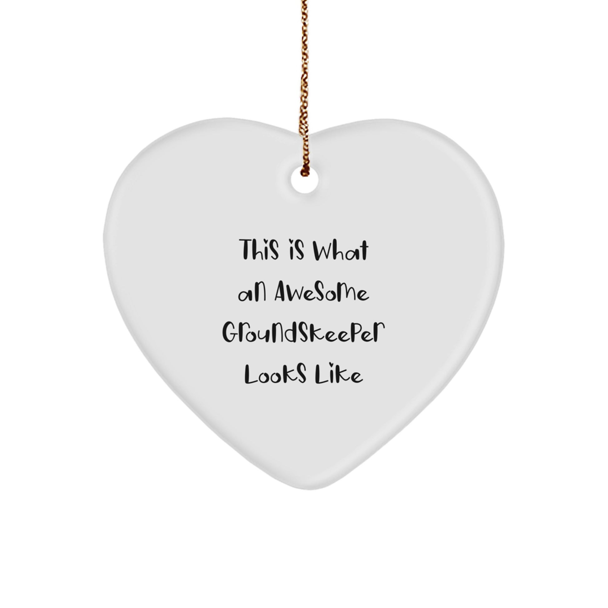 Funny groundskeeper Gifts from Men to Men - Heart Ornament - Christmas Unique Gift Ideas - Image 1