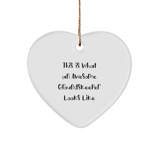Funny groundskeeper Gifts from Men to Men - Heart Ornament - Christmas Unique Gift Ideas - Image 1
