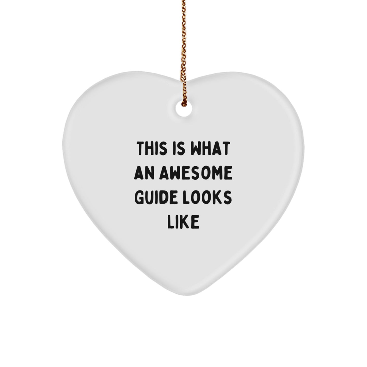 Funny Guide Gifts from Friends for Guide Lovers Christmas Unique Heart Ornament - Image 1