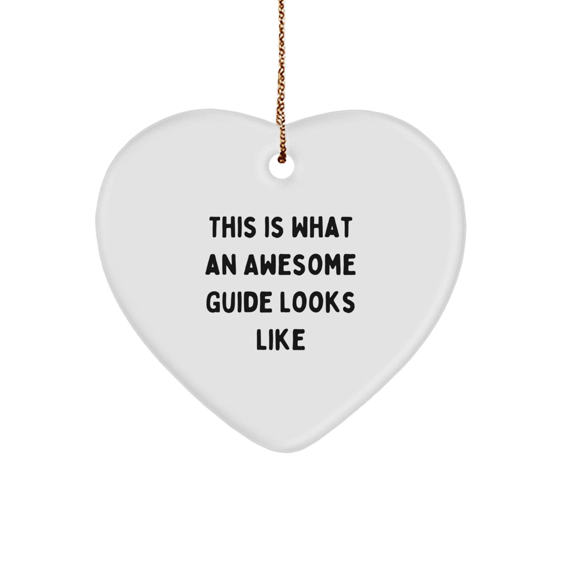 Funny Guide Gifts from Friends for Guide Lovers Christmas Unique Heart Ornament - Image 1