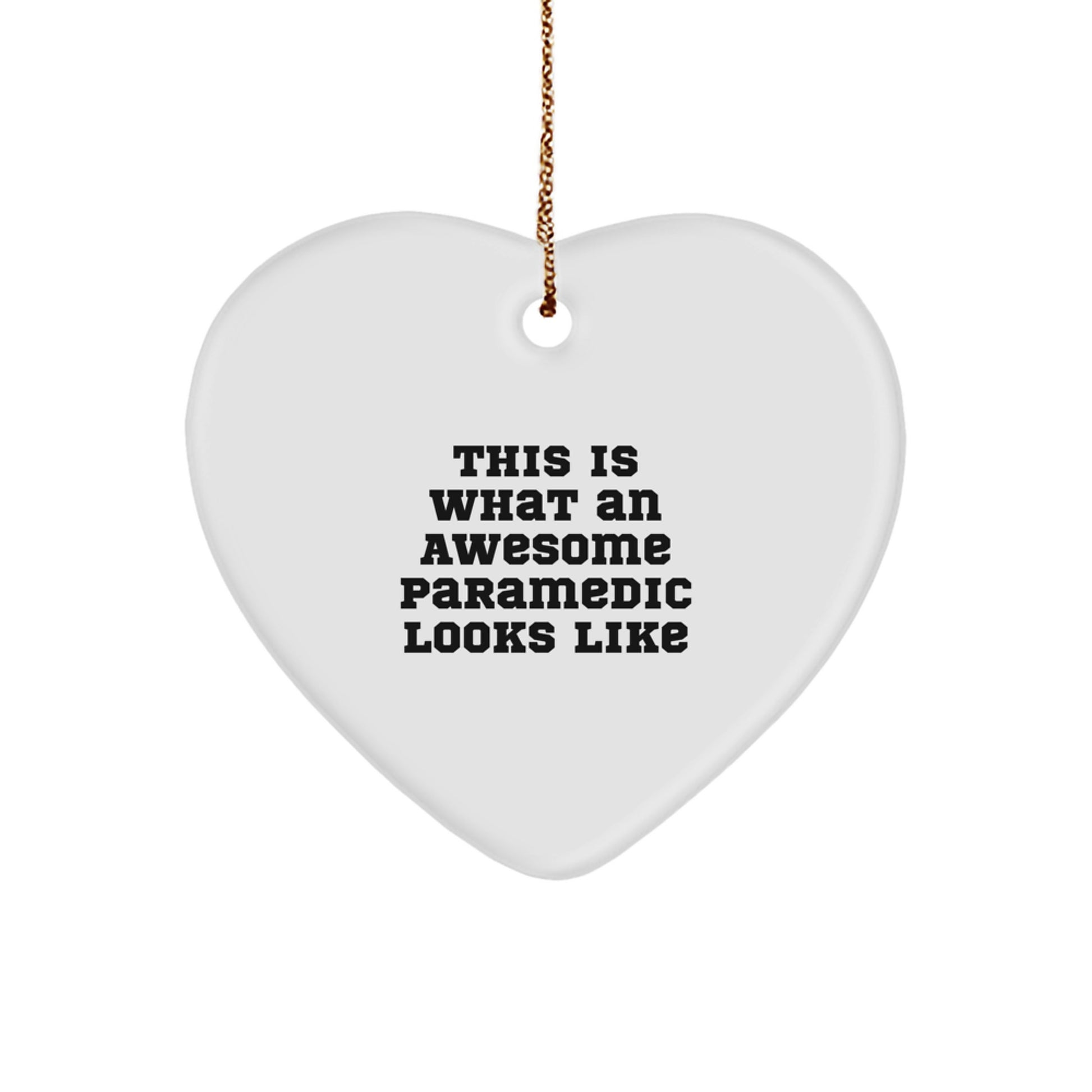 Funny Rescue Worker Gifts, This Is What An Awesome Rescue Worker Looks Like, Heart Ornament, Christmas Unique Gifts for Men, Women, Friends, Coworkers, Family - Image 1