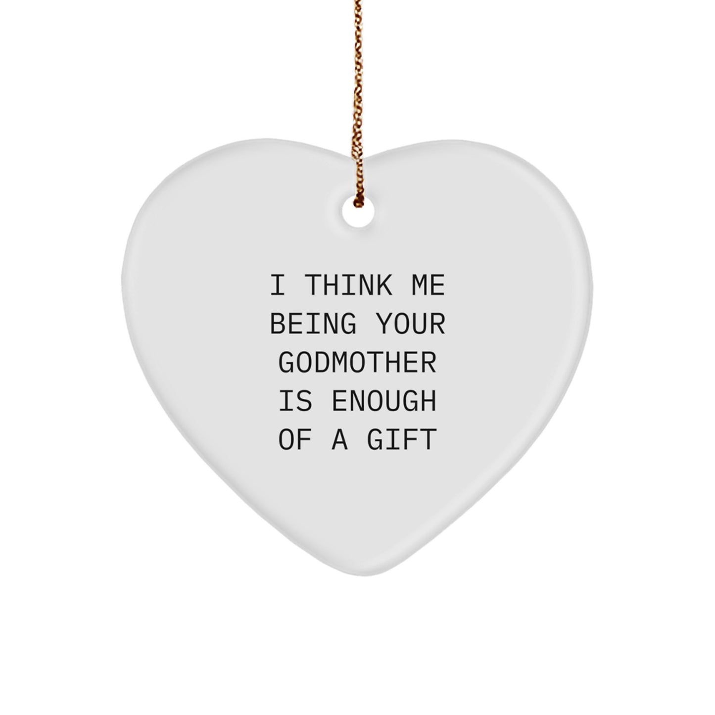 Funny Godmother Heart Ornament Gifts from Family, Perfect for Christmas Unique Gifts - Image 1