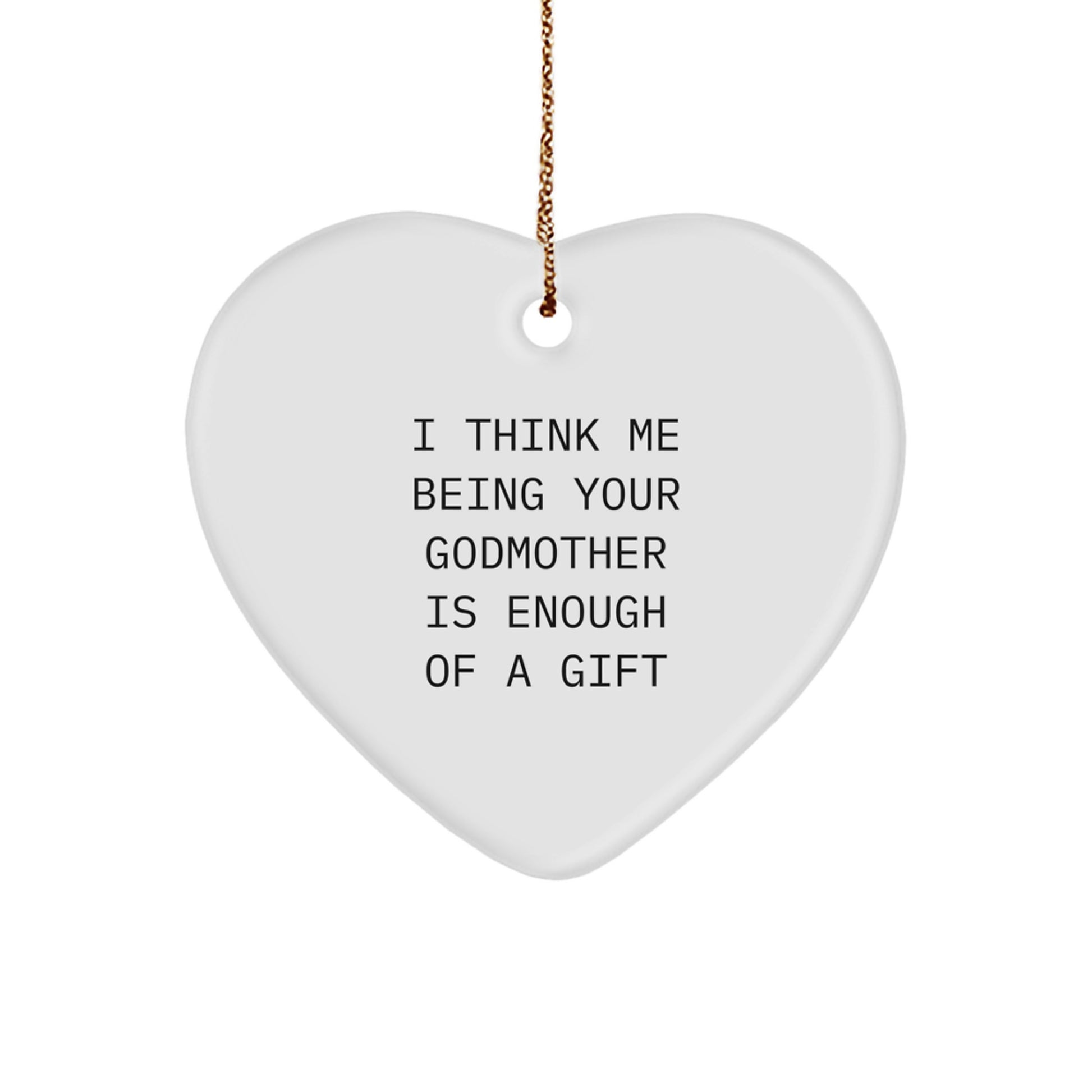 Funny Godmother Heart Ornament Gifts from Family, Perfect for Christmas Unique Gifts - Image 1