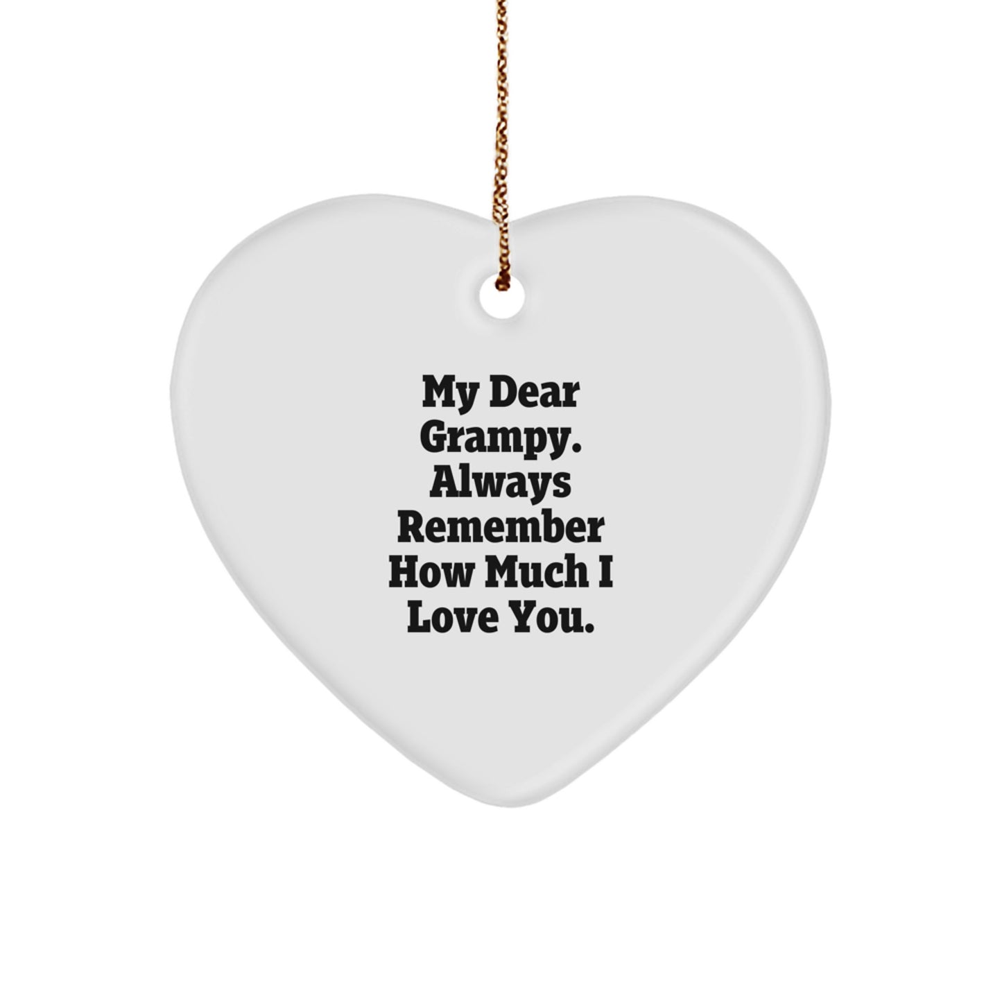 Unique Funny Heart Ornament Gifts from Family for Grampy - Christmas Unique Gifts for Men - Image 1