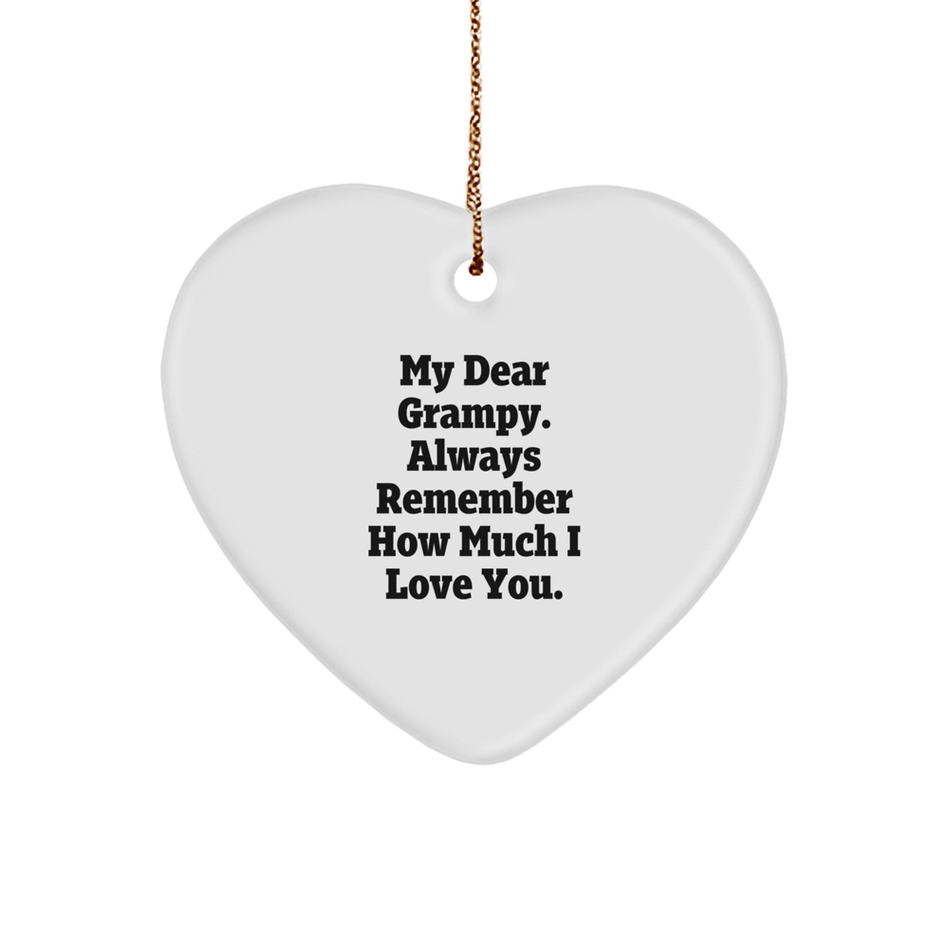 Unique Funny Heart Ornament Gifts from Family for Grampy - Christmas Unique Gifts for Men - Image 1