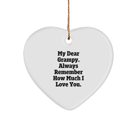 Unique Funny Heart Ornament Gifts from Family for Grampy - Christmas Unique Gifts for Men - Image 1