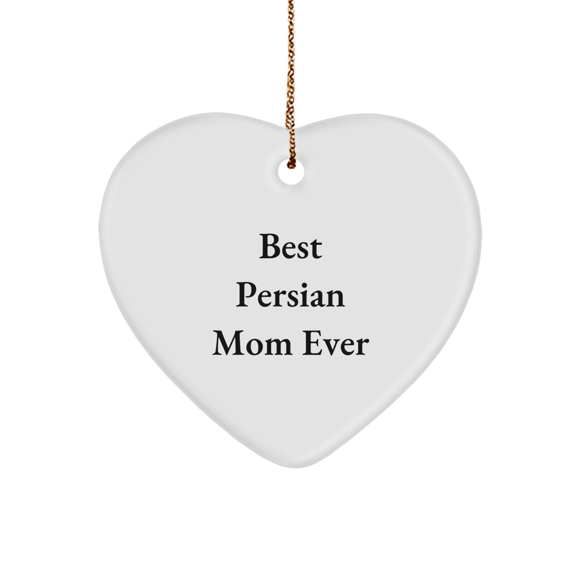 Funny Persian Cat Mom Gifts from Men to Family - Heart Ornament for Christmas Unique Gifts - Image 1