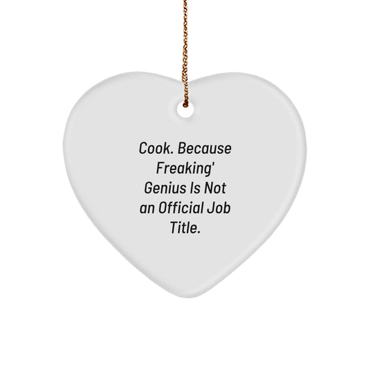 Funny Heart Ornament Gifts from Men, Women, or Friends to Cook, Men, Women, or Family for Christmas Unique Presents - Image 1