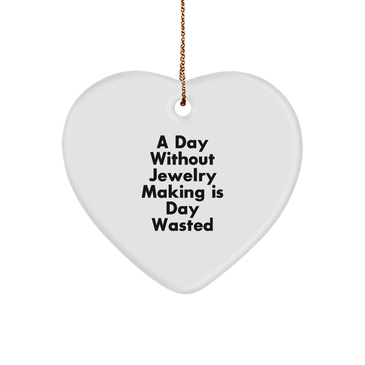 Funny Jewelry Making Gifts from Family - Beautiful Heart Ornament for Christmas Unique Presents - Image 1