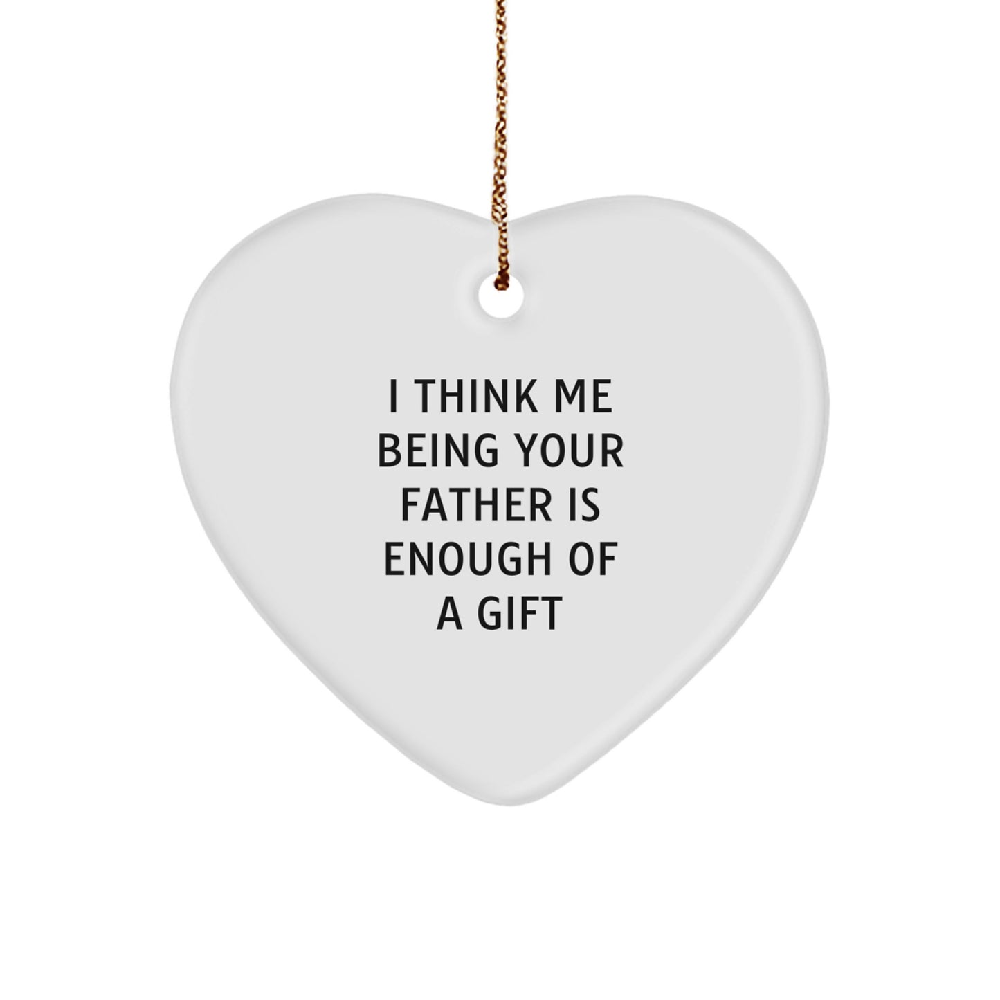 Funny Father Heart Ornament Gift for Him from Men, Unique Christmas Unique Gifts for Dad, Father's Day Presents - Image 1