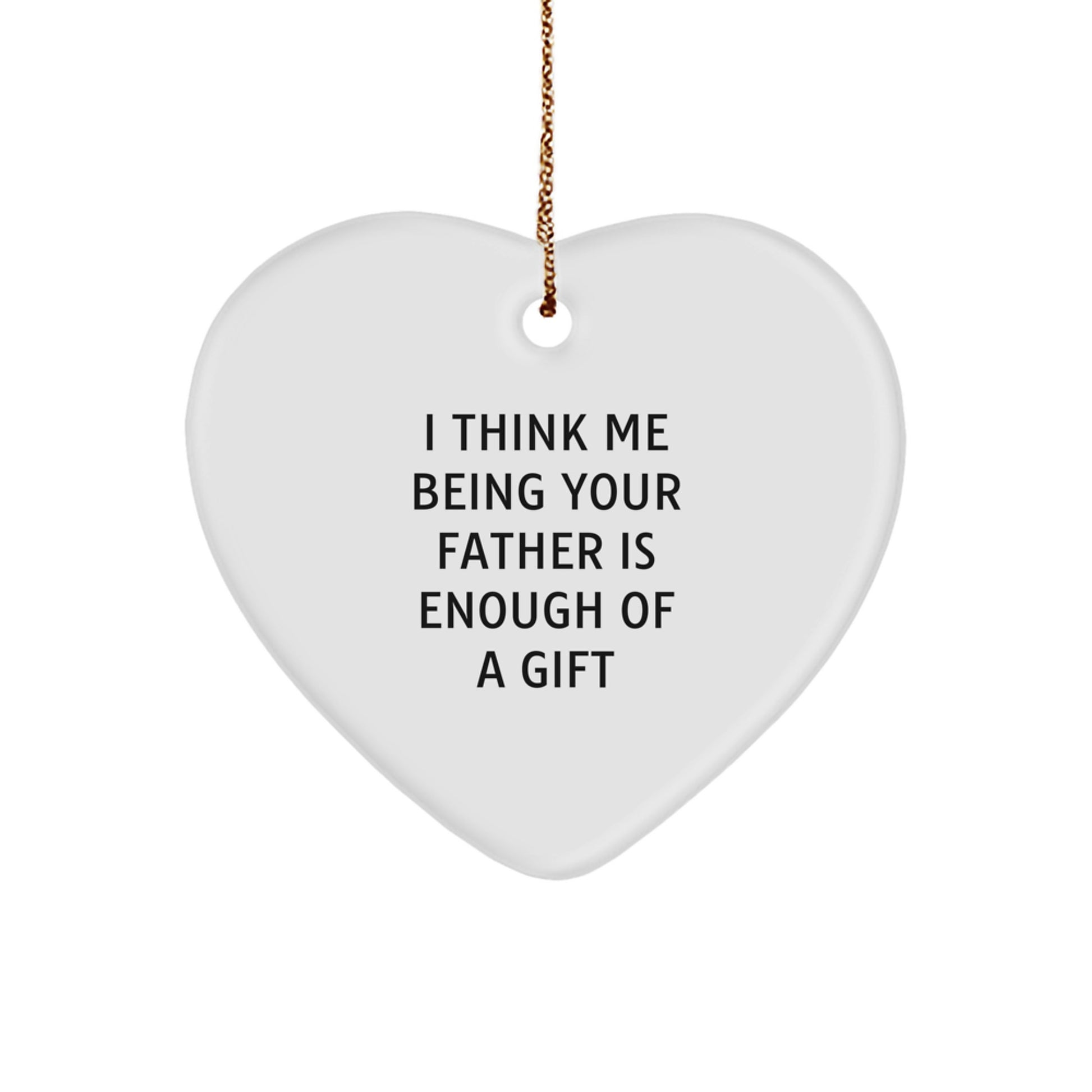 Funny Father Heart Ornament Gift for Him from Men, Unique Christmas Unique Gifts for Dad, Father's Day Presents - Image 1