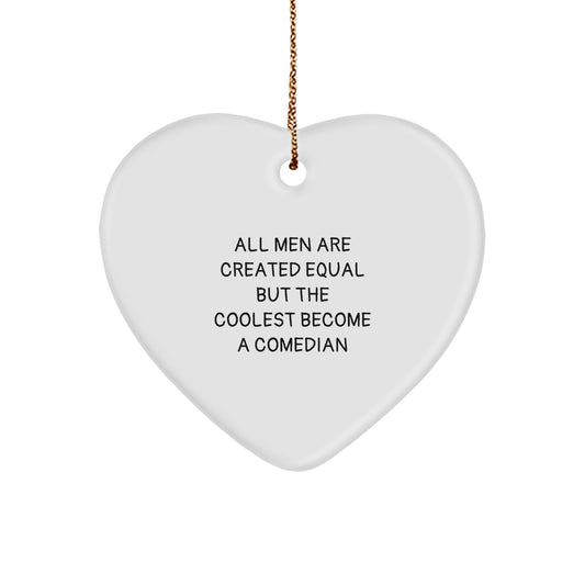 Funny Comedian Heart Ornament Gifts from Men to Comedian Friends on Christmas Unique Decorations - Image 1