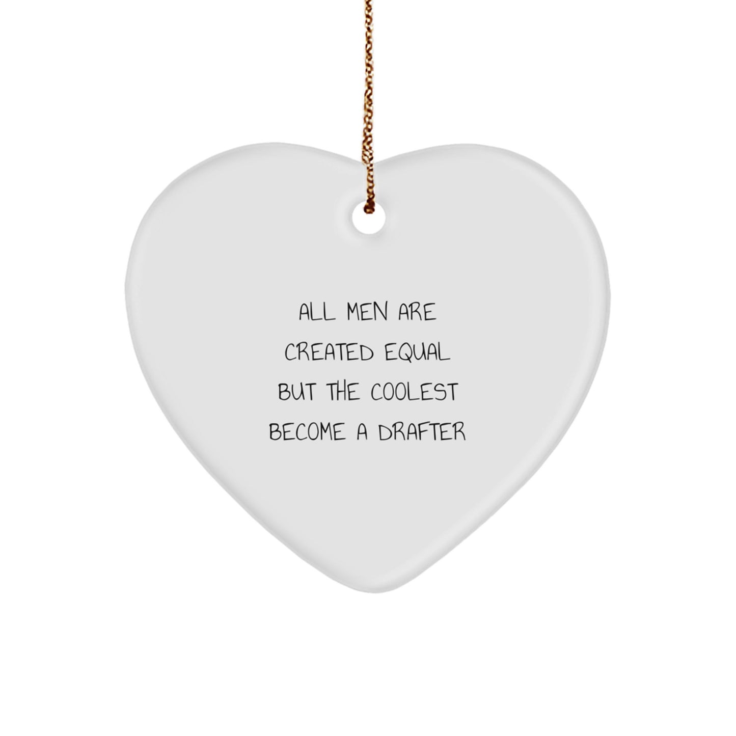 Funny Drafter Heart Ornament Gifts from Men to Friends for Christmas Season - Image 1