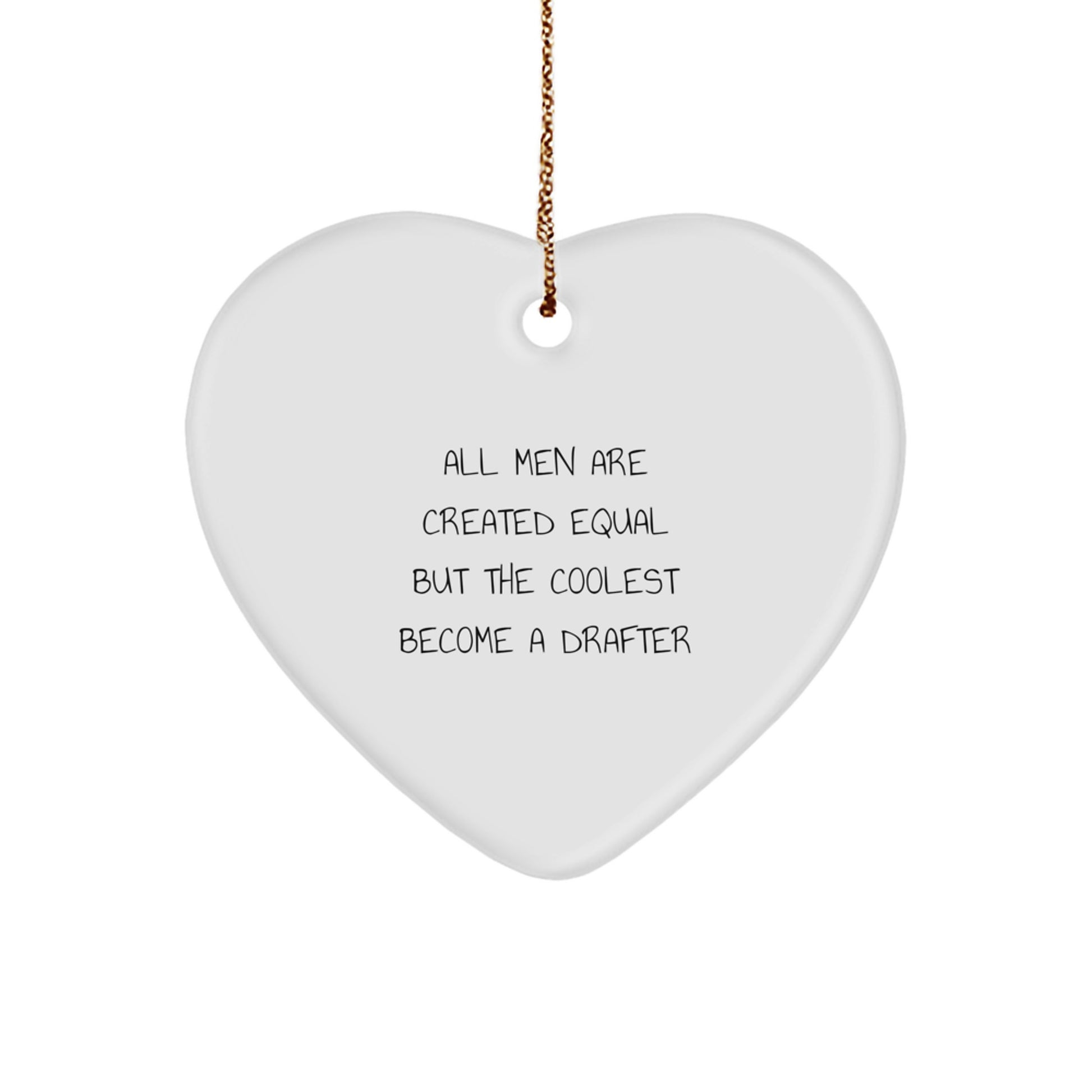 Funny Drafter Heart Ornament Gifts from Men to Friends for Christmas Season - Image 1