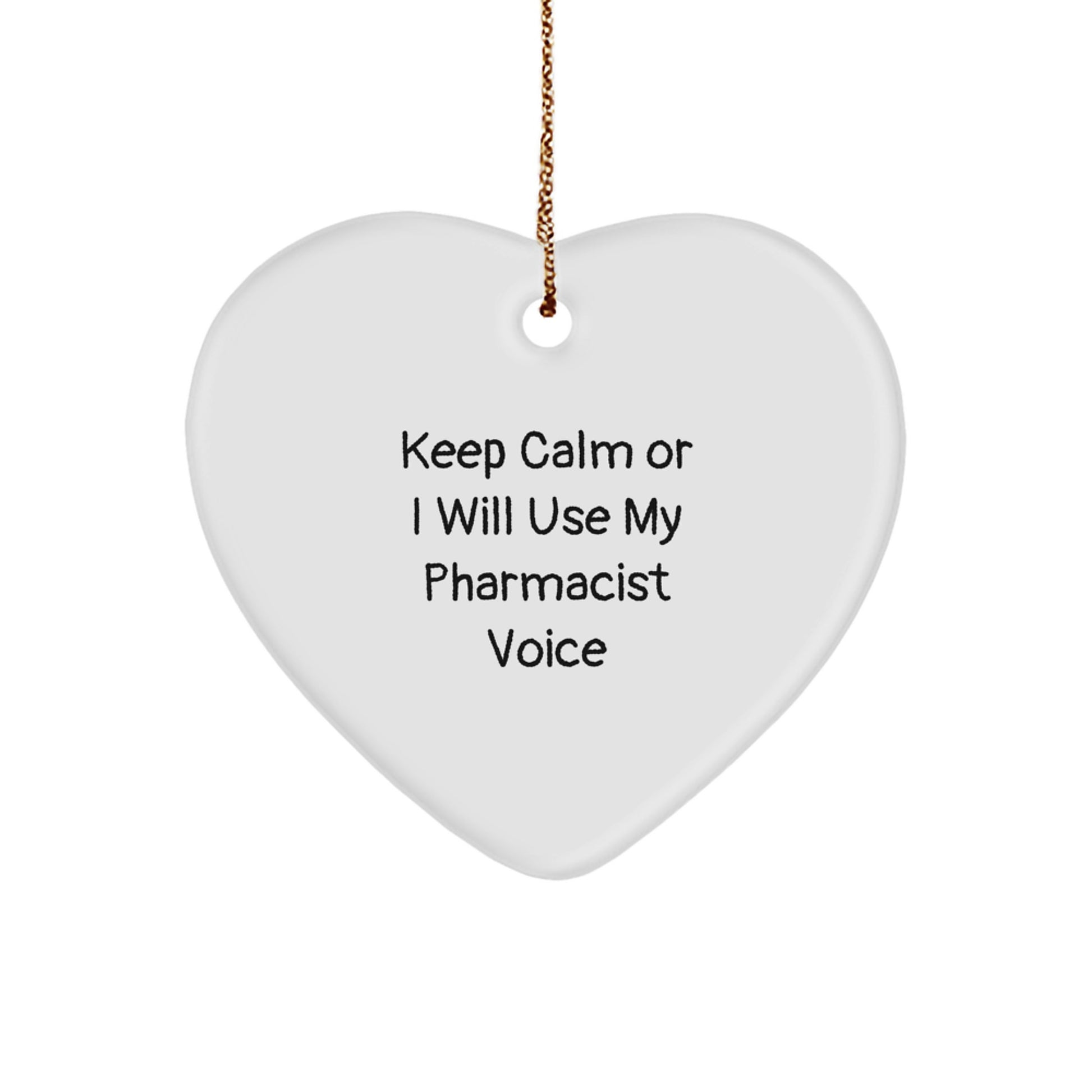 Funny Pharmacist Gifts from Friends - Heart Ornament for Christmas Unique Presents for Men or Women - Image 1