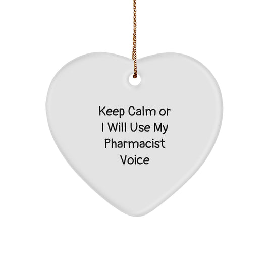 Funny Pharmacist Gifts from Friends - Heart Ornament for Christmas Unique Presents for Men or Women - Image 1