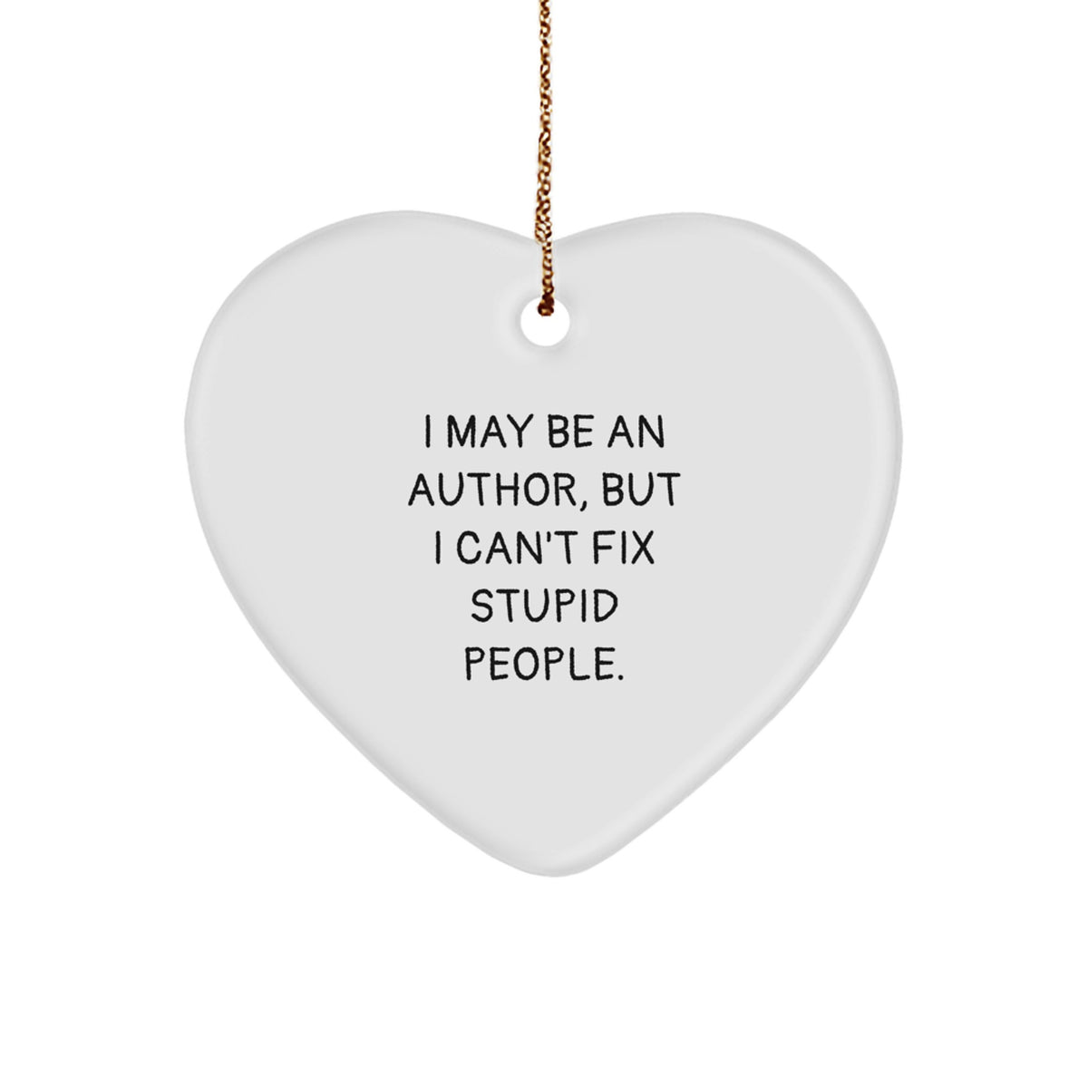 Author Heart Ornament Christmas Gift for Coworkers Idea - Image 1