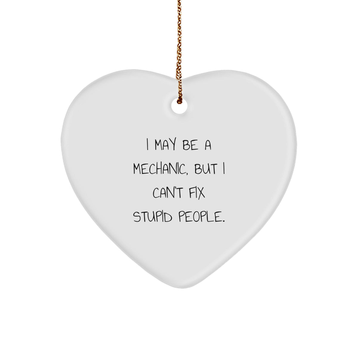 Christmas Gift for Her Mechanic Heart Ornament Present Humorous - Image 1