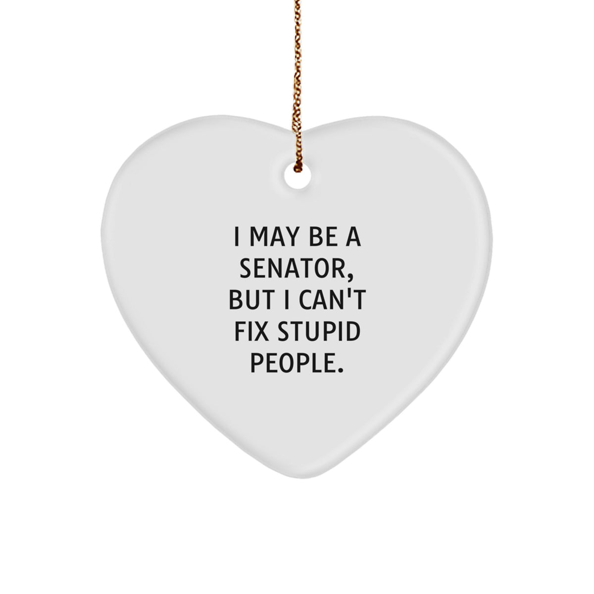 Christmas Gift for Her Senator Heart Ornament Present - Image 1